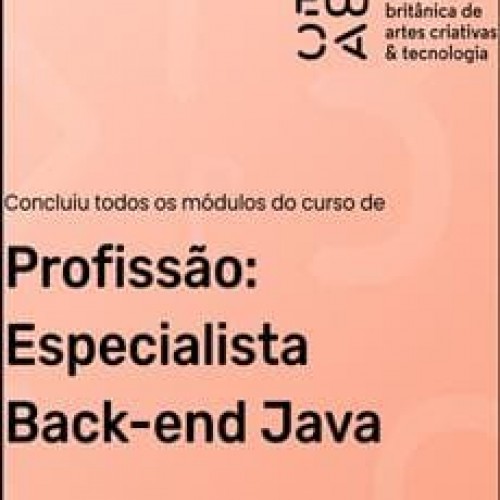 Profissão Especialista Back-End Java - EBAC